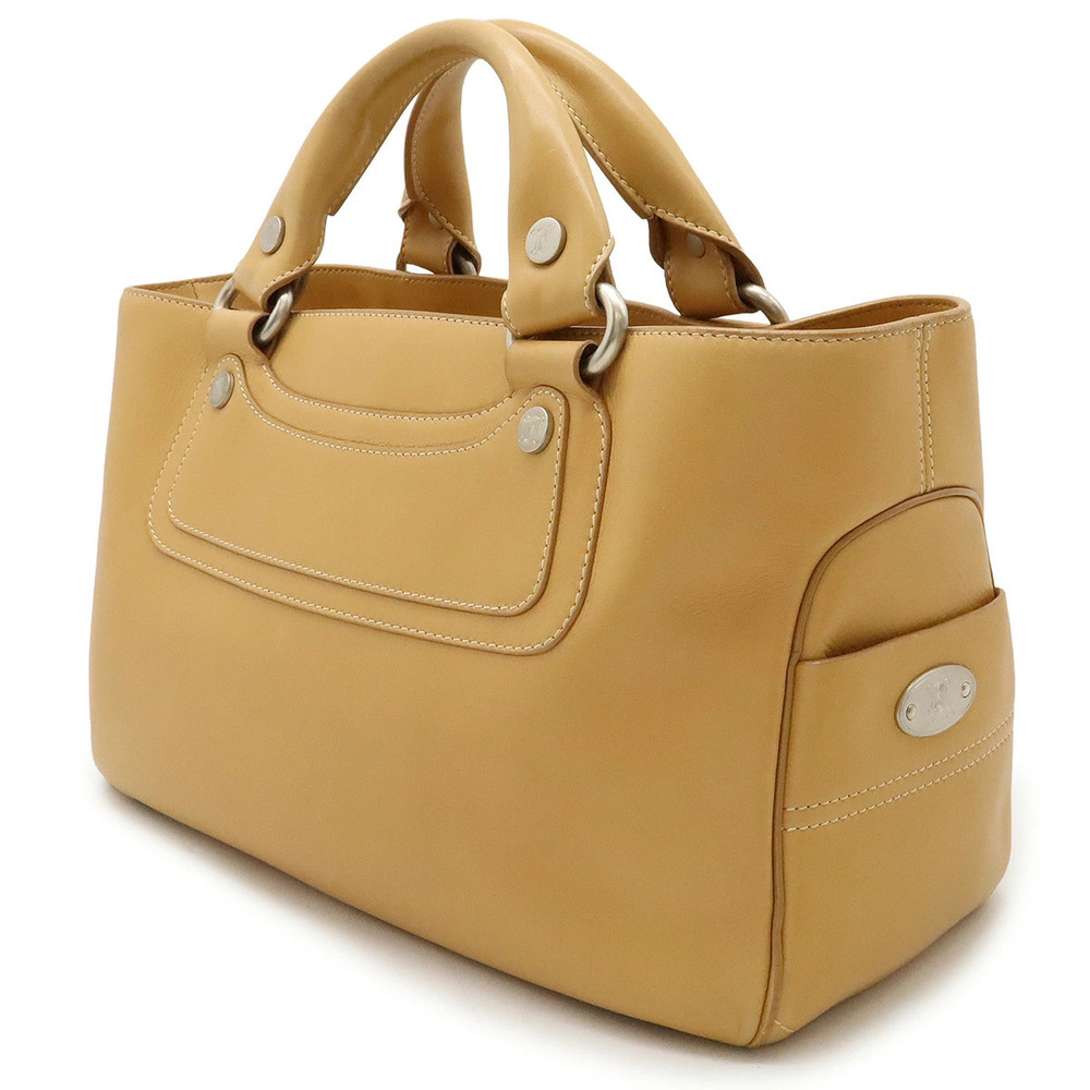 Celine Beige Boogie Leather Bag Tote Cream Handbag Tan Cream